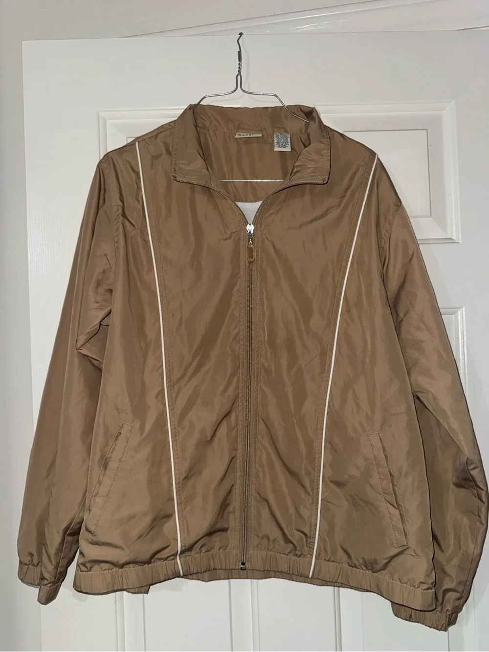 Vintage Classic Elements Lightweight Tan Windbreaker Jacket